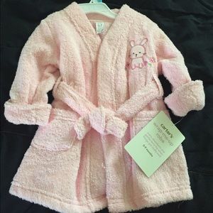 Baby girl never worn 0-9 month pink bath robe